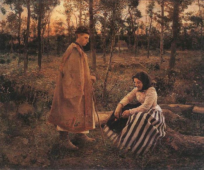 Bela Ivanyi-Grunwald Shepherd and Peasant Woman china oil painting image